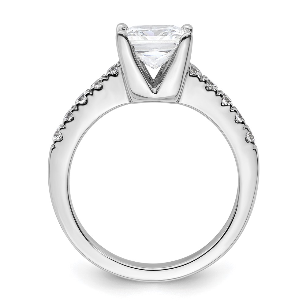 True Origin 14K White Gold 3/8 carat Lab Grown Diamond VS  D E F  Semi Mount Princess Engagement Ring (RM2636E-200-WLD)