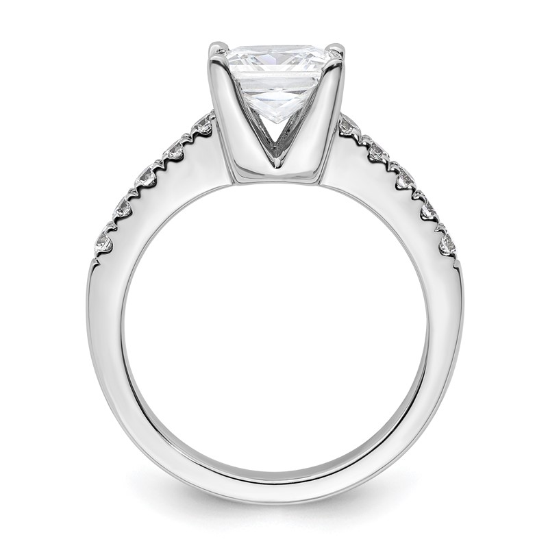 True Origin 14K White Gold 3/8 carat Lab Grown Diamond VS  D E F  Semi Mount Princess Engagement Ring