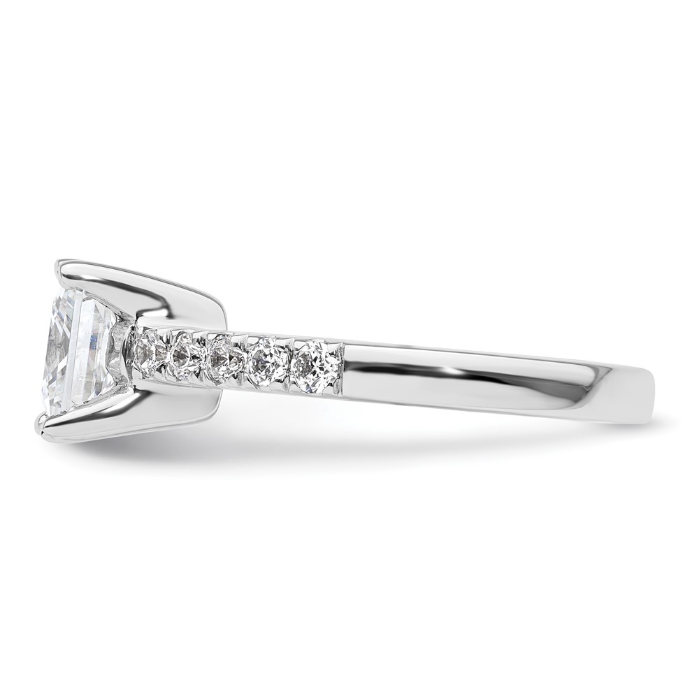 True Origin 14K White Gold 3/8 carat Lab Grown Diamond VS  D E F  Semi Mount Princess Engagement Ring (RM2636E-200-WLD)
