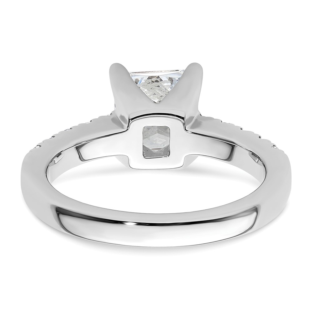 True Origin 14K White Gold 3/8 carat Lab Grown Diamond VS  D E F  Semi Mount Princess Engagement Ring (RM2636E-200-WLD)