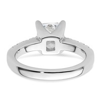 True Origin 14K White Gold 0.38 Carat Lab Grown Diamond VS+ F+ Semi-Mount Princess Engagement Ring view 5