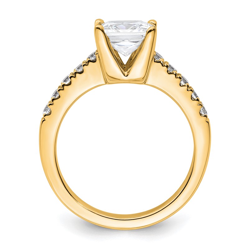 True Origin 14K 3/8 carat Lab Grown Diamond VS  D E F  Semi Mount Princess Engagement Ring