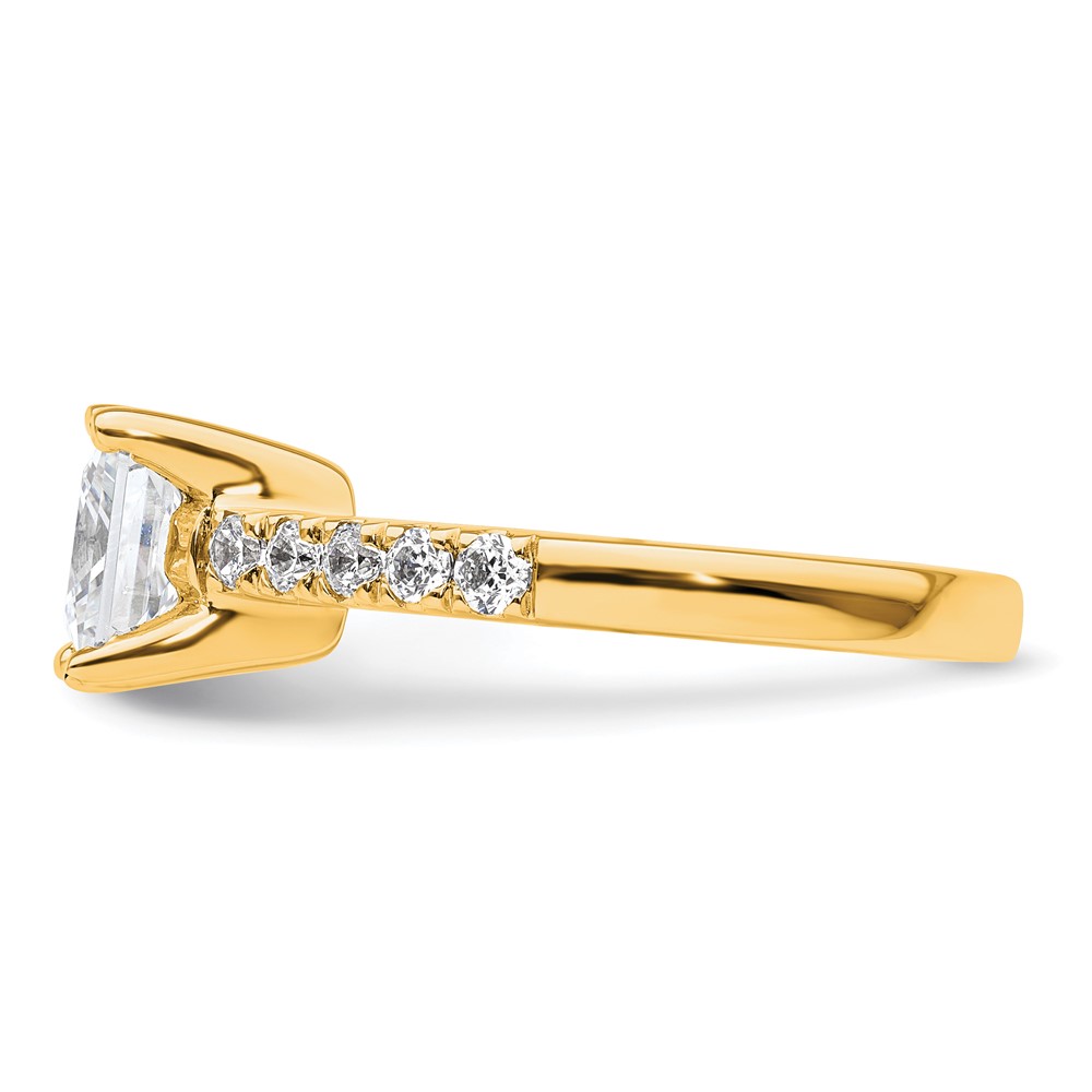 True Origin 14K 3/8 carat Lab Grown Diamond VS  D E F  Semi Mount Princess Engagement Ring (RM2636E-200-YLD)