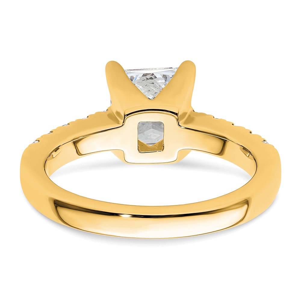 True Origin 14K 3/8 carat Lab Grown Diamond VS  D E F  Semi Mount Princess Engagement Ring (RM2636E-200-YLD)