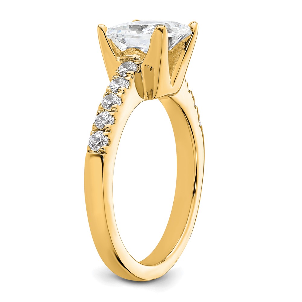 True Origin 14K 3/8 carat Lab Grown Diamond VS  D E F  Semi Mount Princess Engagement Ring (RM2636E-200-YLD)