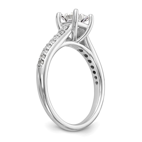 14k White Gold Diamond Engagement Ring