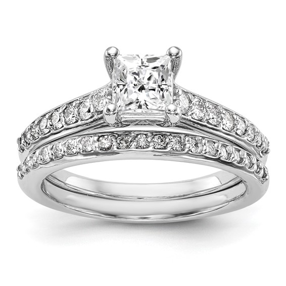 14k White Gold Diamond Engagement Ring