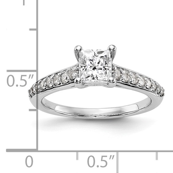 14k White Gold Diamond Engagement Ring