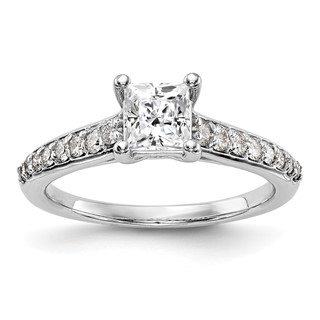 14k White Gold Diamond Engagement Ring