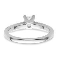 True Origin 14K White Gold 0.20 Carat Lab Grown Diamond VS+ F+ Semi-Mount Emerald Engagement Ring view 5