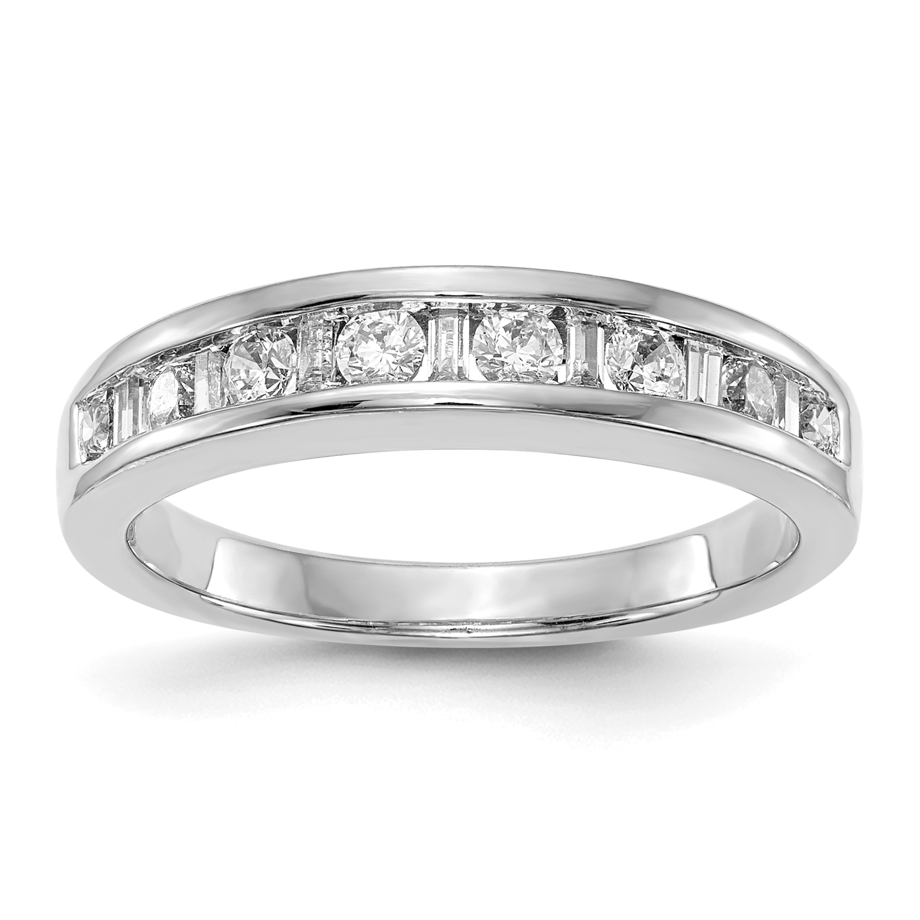 Платина новый. Channel Set Princess Cut Diamond Wedding Band.