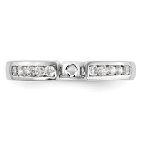 14K White Gold 0.20 Carat Lab Grown Diamond VS SI+ G+ Semi-Mount Pet Set Engagement Ring view 5