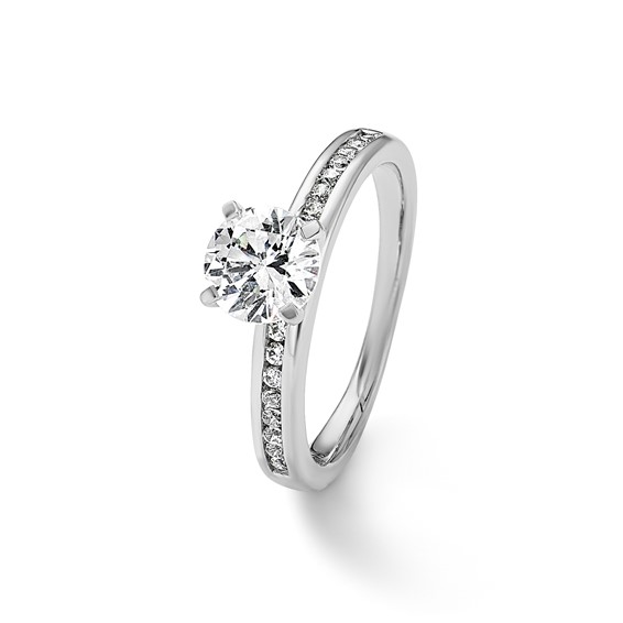 Peg Set Diamond Semi-mount Engagement Rings