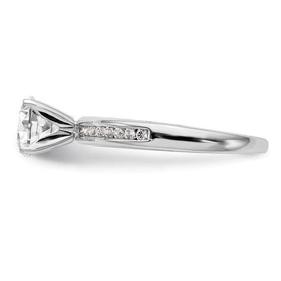 Peg Set Diamond Semi-mount Engagement Rings