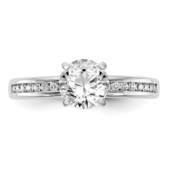 Peg Set Diamond Semi-mount Engagement Rings