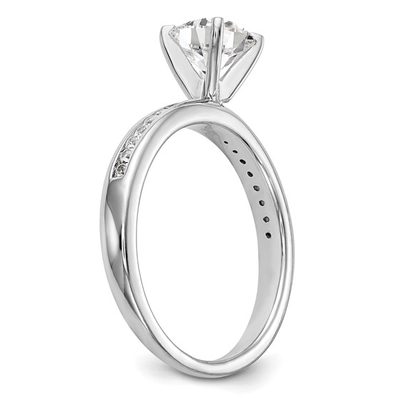 Peg Set Diamond Semi-mount Engagement Rings