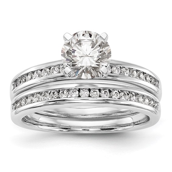 Peg Set Diamond Semi-mount Engagement Rings