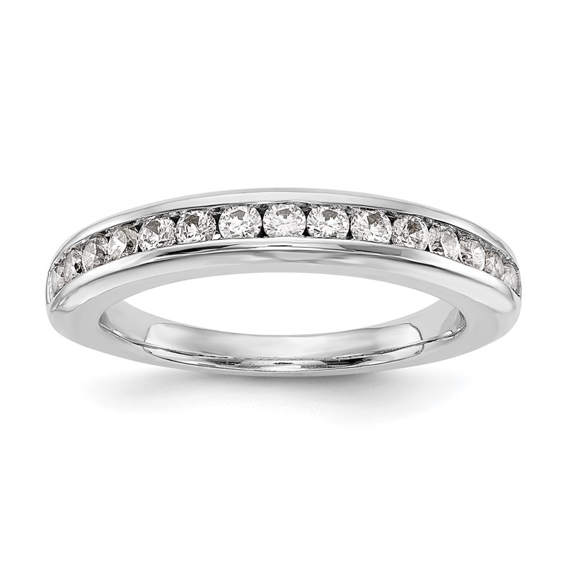 14K White Gold Lab Grown Diamond VS/SI+ G+ Wedding Band