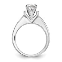 True Origin 14K White Gold 0.50 Carat Lab Grown Diamond VS+ F+ Semi-Mount Peg Set Engagement Ring view 2