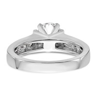 True Origin 14K White Gold 0.50 Carat Lab Grown Diamond VS+ F+ Semi-Mount Peg Set Engagement Ring view 5