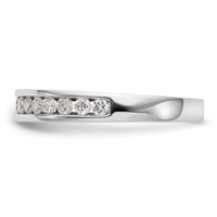 14K White Gold 0.50 Carat Lab Grown Diamond VS SI+ G+ Complete Wedding Band view 4