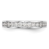14K White Gold 0.50 Carat Lab Grown Diamond VS SI+ G+ Complete Wedding Band view 5