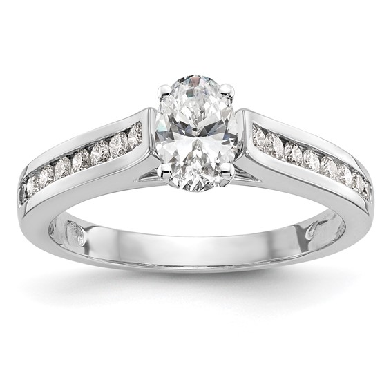 Peg Set Diamond Semi-mount Engagement Rings