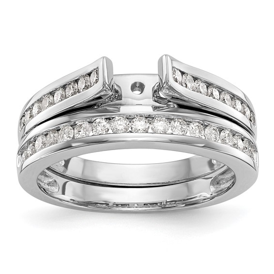 Peg Set Diamond Semi-mount Engagement Rings