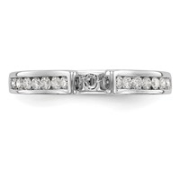 14K White Gold 0.33 Carat Lab Grown Diamond VS SI+ G+ Semi Mount Peg Set Engagement Ring view 5