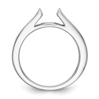 14K White Gold 0.50 Carat Lab Grown Diamond VS SI+ G+ Semi Mount Peg Set Engagement Ring view 2