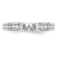 14K White Gold 0.50 Carat Lab Grown Diamond VS SI+ G+ Semi Mount Peg Set Engagement Ring view 5
