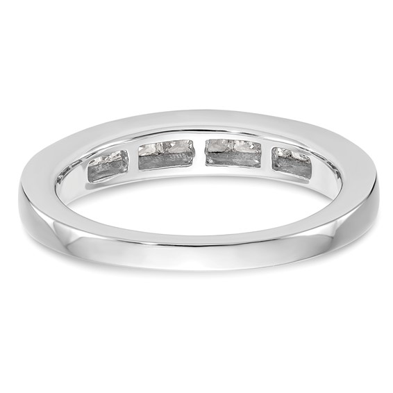 14k White Gold Princess Channel Wedding Band Mounting