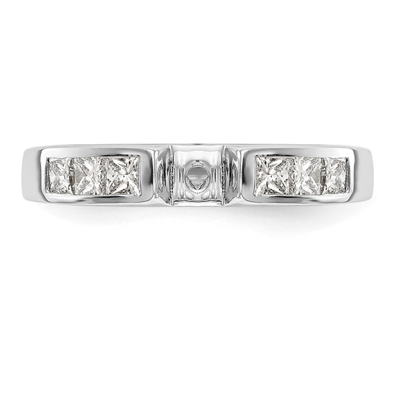 Peg Set Diamond Semi-mount Engagement Rings