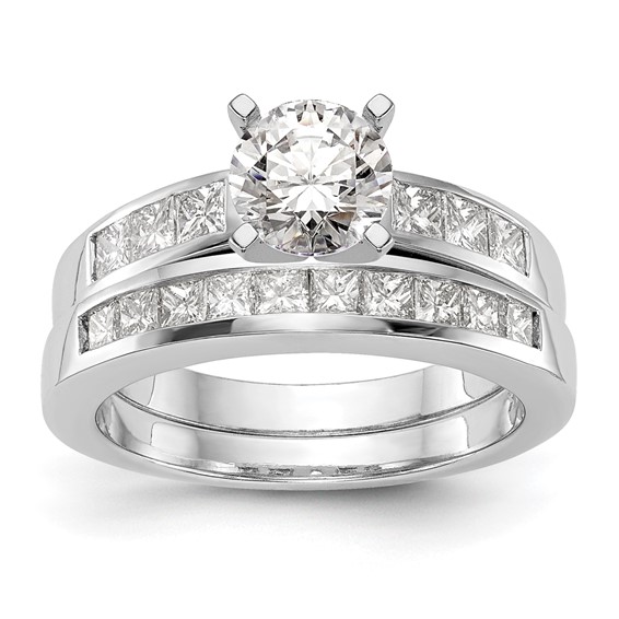 Peg Set Diamond Semi-mount Engagement Rings