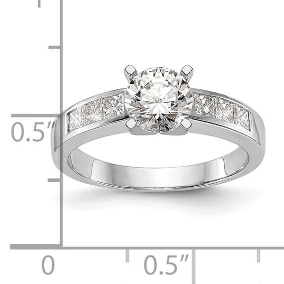 Peg Set Diamond Semi-mount Engagement Rings