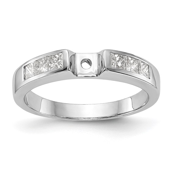 Peg Set Diamond Semi-mount Engagement Rings