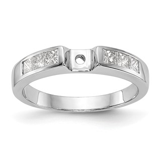 Peg Set Diamond Semi-mount Engagement Rings