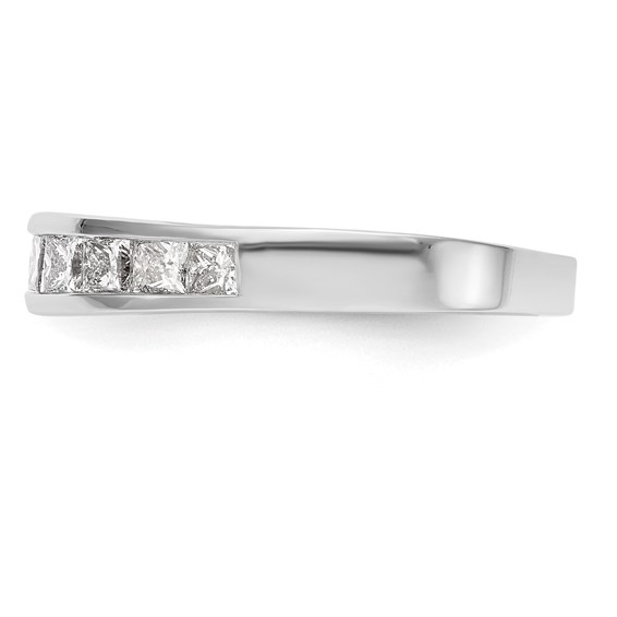 14k White Gold Princess Channel Wedding Band Mounting