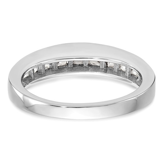 14k White Gold Princess Channel Wedding Band Mounting