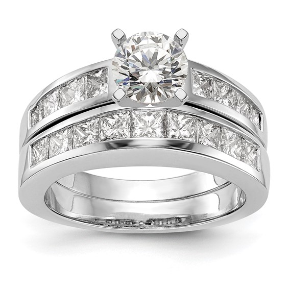 Peg Set Diamond Semi-mount Engagement Rings