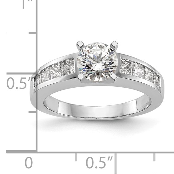 Peg Set Diamond Semi-mount Engagement Rings