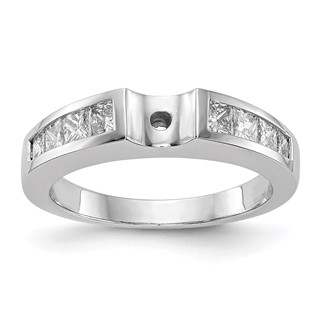 Peg Set Diamond Semi-mount Engagement Rings