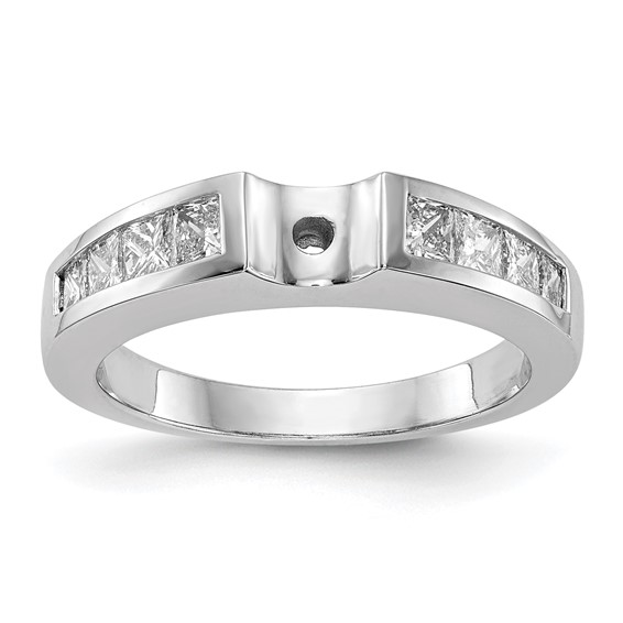 Peg Set Diamond Semi-mount Engagement Rings