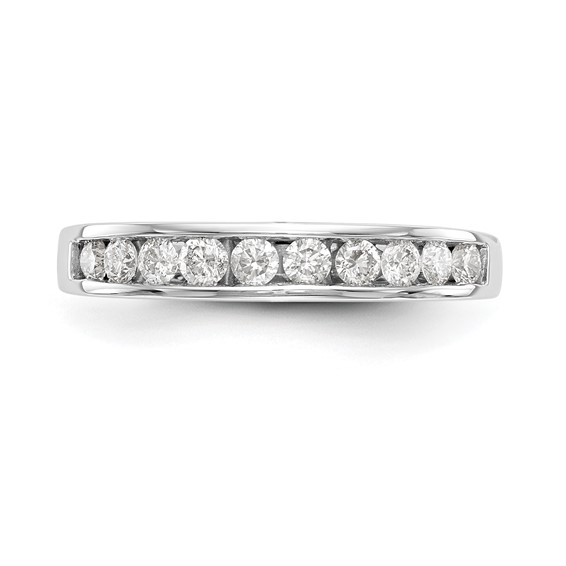14k White Gold Diamond Wedding Band