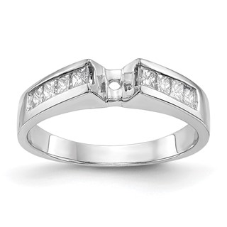 Peg Set Diamond Semi-mount Engagement Rings