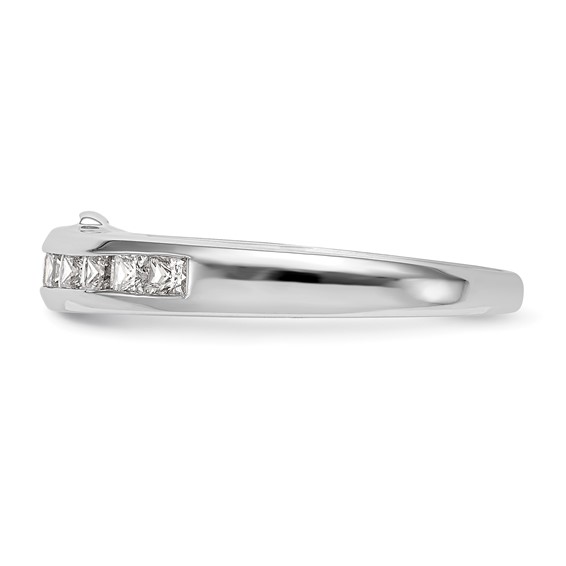 14k White Gold 3/4 carat Channel-set Princess Diamond Complete Wedding Band
