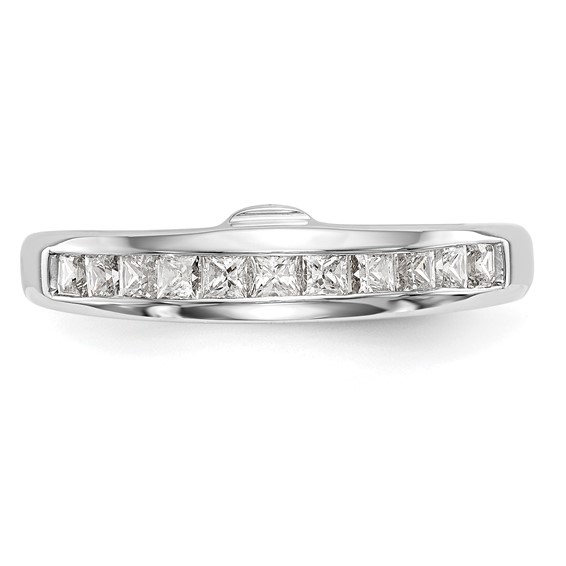 14k White Gold 3/4 carat Channel-set Princess Diamond Complete Wedding Band