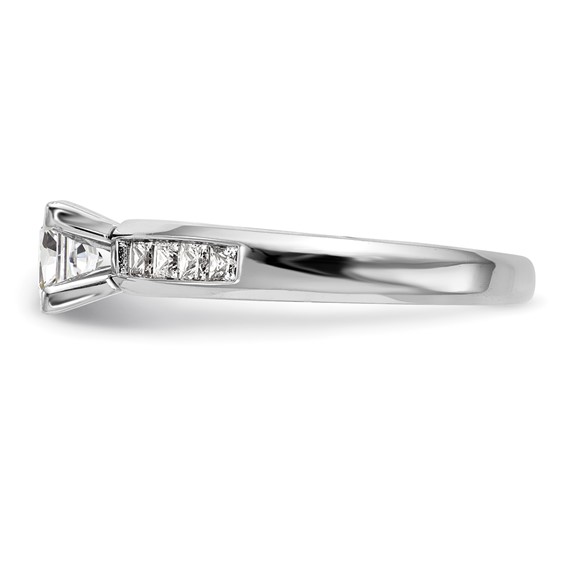 Peg Set Diamond Semi-mount Engagement Rings