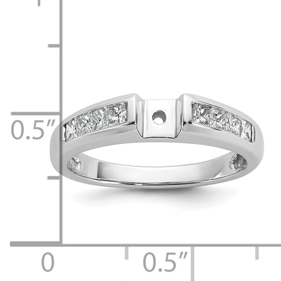 Peg Set Diamond Semi-mount Engagement Rings