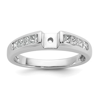 Peg Set Diamond Semi-mount Engagement Rings